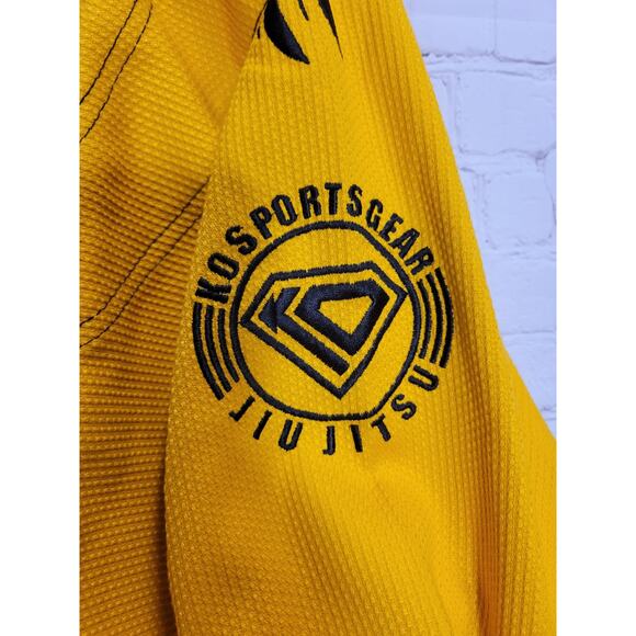 KO Sports Gear GI uniform Kimono Wave line Jiu Jitsu A5 pre shrunk cotton NEW - Picture 4 of 6